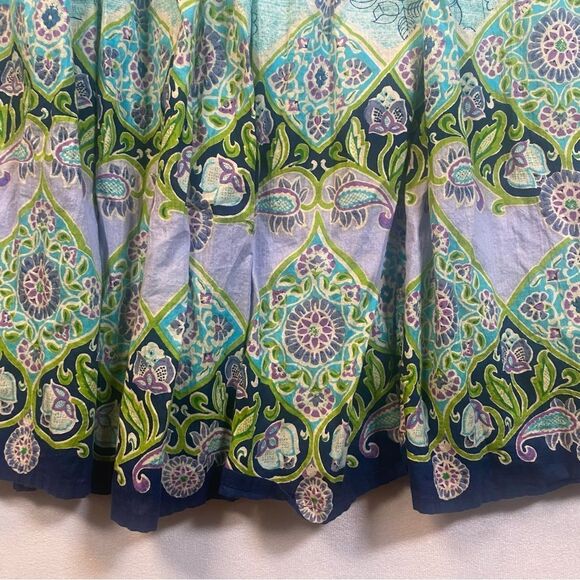 Take Two Vintage Bohemian Floral Midi Skirt Size 1X - Picture 8 of 12